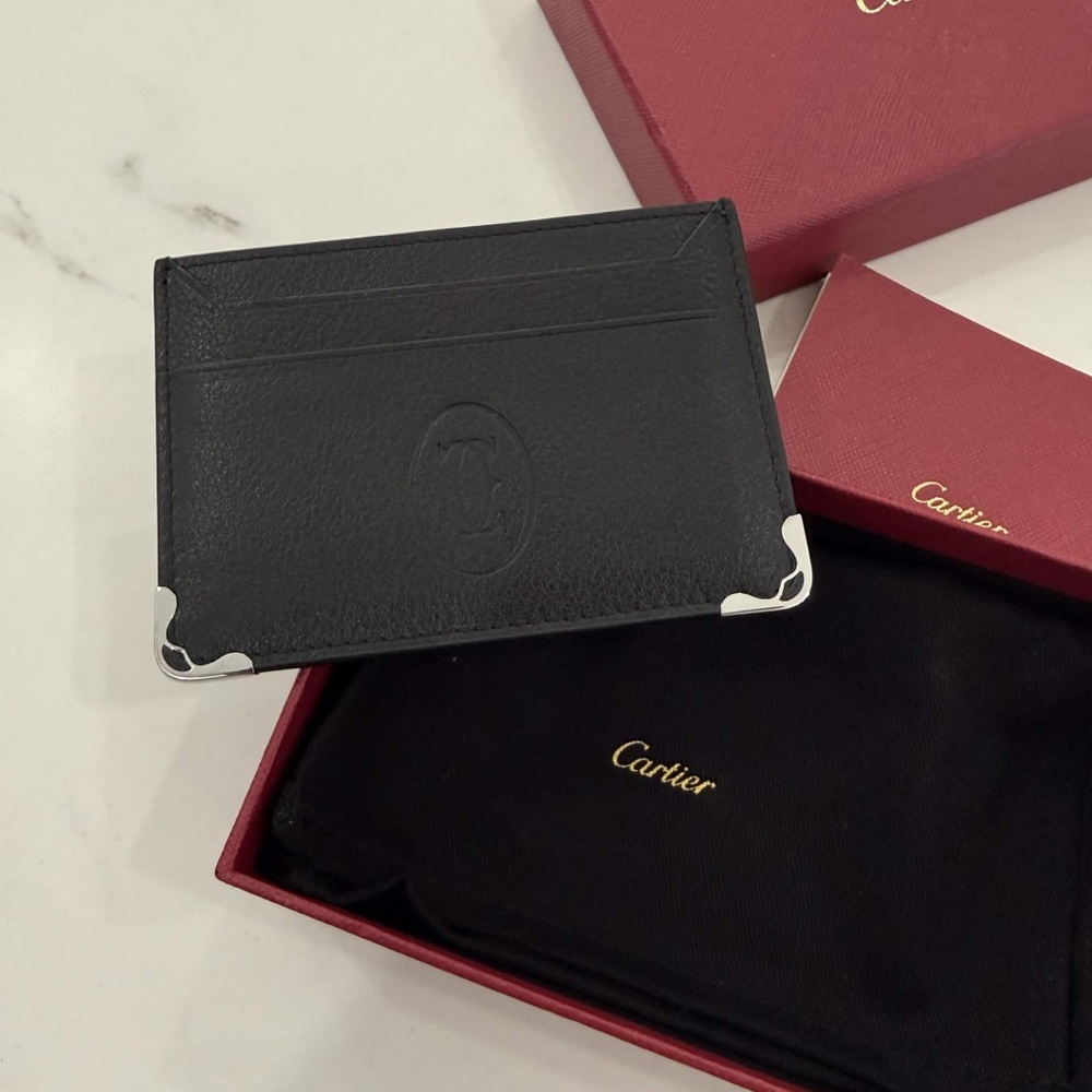 Cartier Must De Cartier Black Leather Card Holder